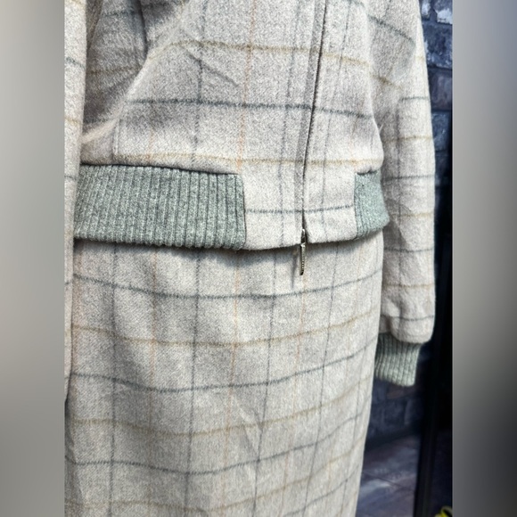 Les Copains Wool Cashmere Skirt Suit Set Jacket 42 6-8 M / Skirt  46 10 L - Picture 7 of 14